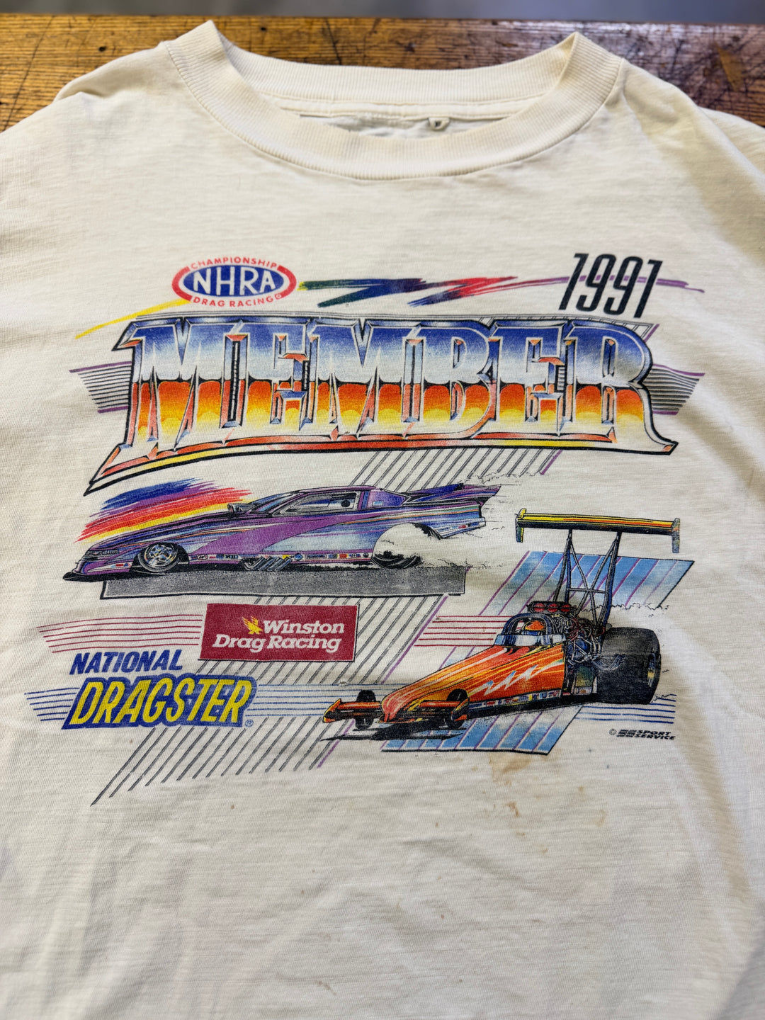 1991 NHRA Member Exclusive Tee (Winston Era)  National Dragster Subscription Shirt — Size XL