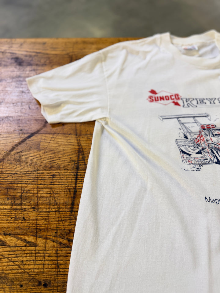 Vintage 1992 NHRA Sunoco Keystone Nationals T-Shirt (XL) – Maple Grove Raceway Double-Sided Tee