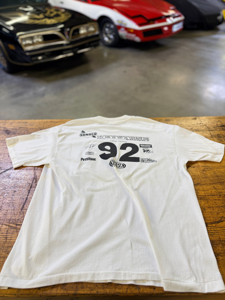 Vintage 1992 NHRA Sunoco Keystone Nationals T-Shirt (XL) – Maple Grove Raceway Double-Sided Tee