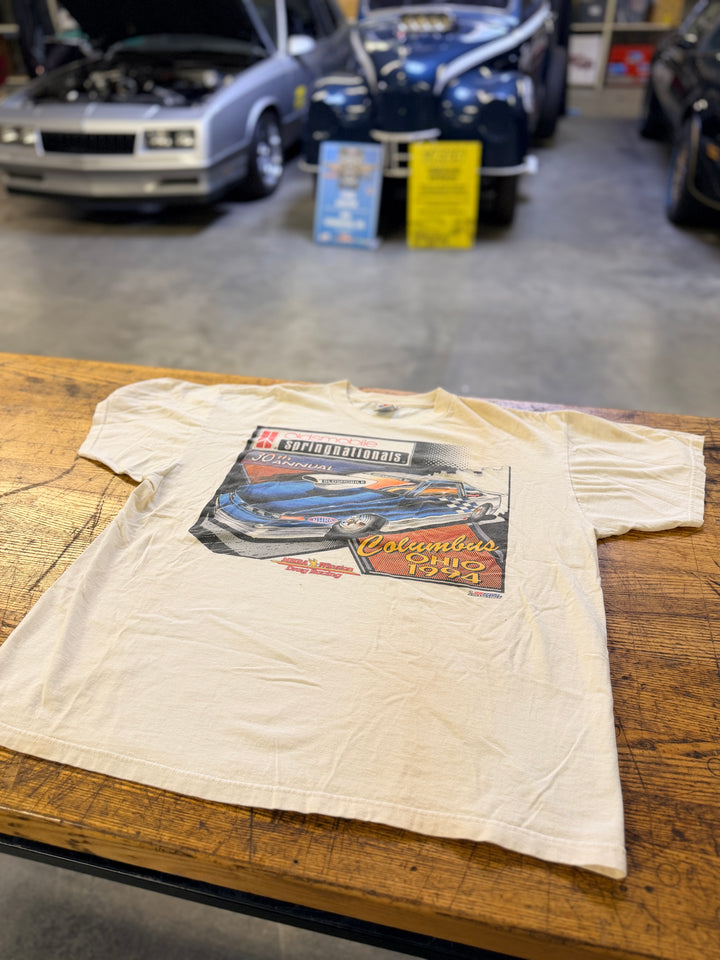 Vintage 1994 NHRA Springnationals T-Shirt (XL) – Oldsmobile Columbus Ohio Event Tee