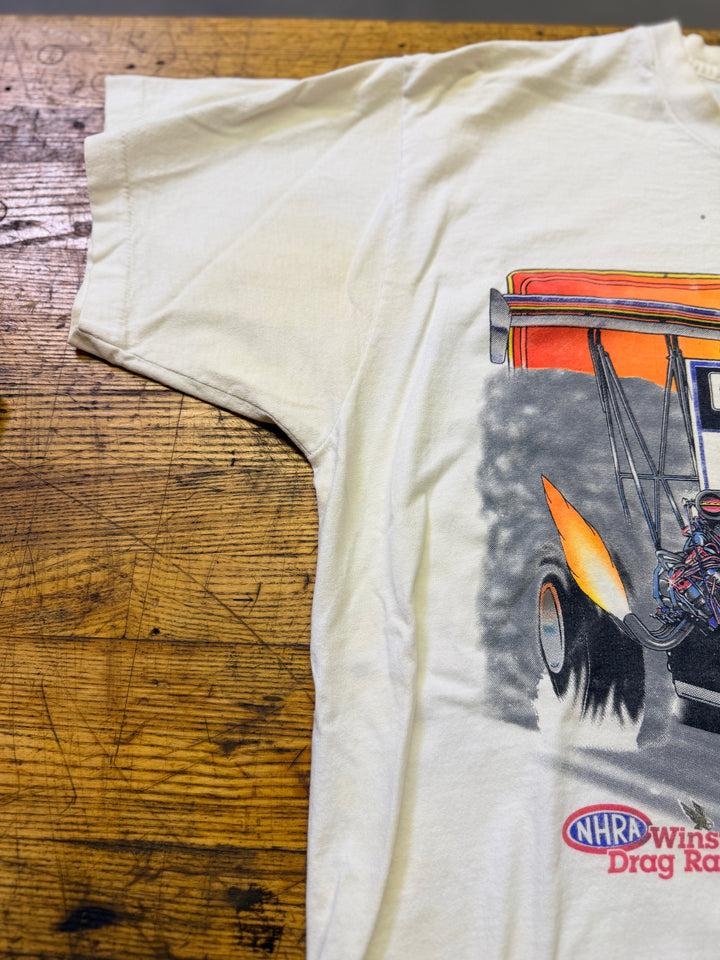 Vintage 1995 NHRA Mopar Mile-High Nationals Tee (Single Stitch, Size XL) – Denver Drag Racing Shirt