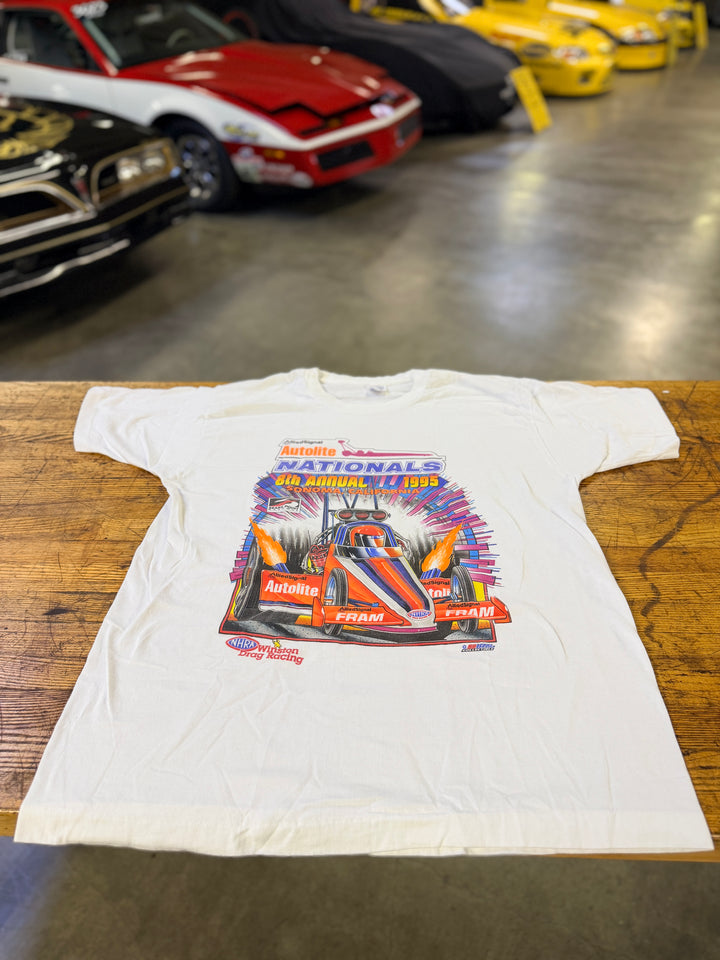 Vintage 1995 NHRA Sonoma Nationals Autolite Drag Racing T-Shirt XL Sears Point Raceway Tee