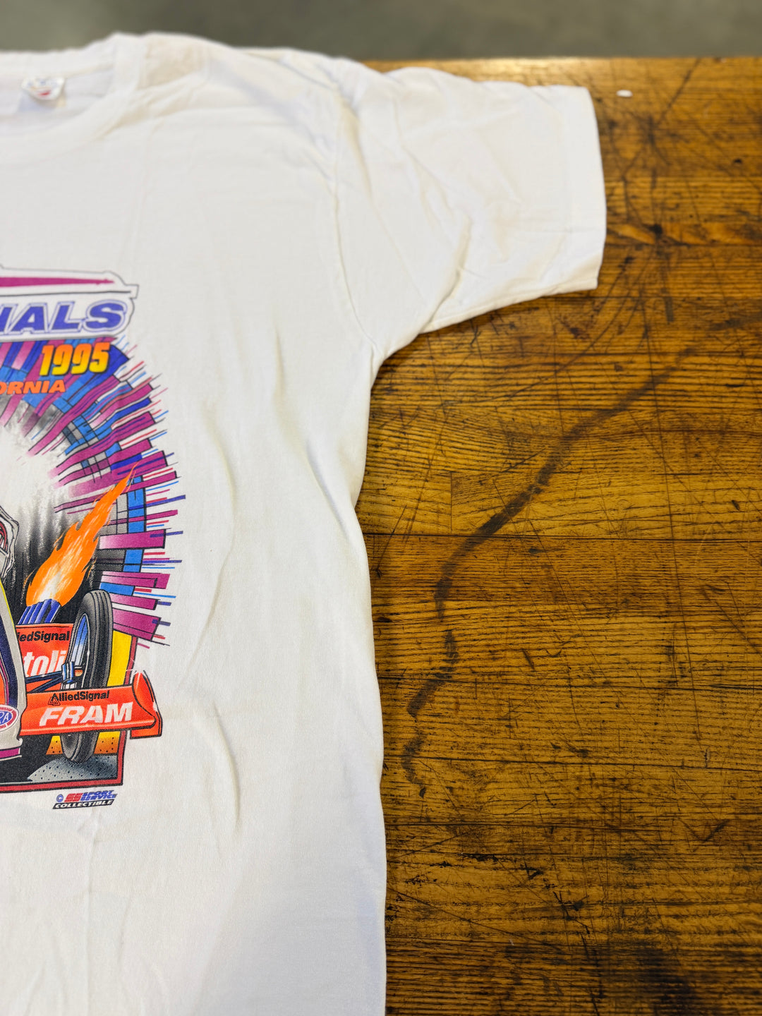 Vintage 1995 NHRA Sonoma Nationals Autolite Drag Racing T-Shirt XL Sears Point Raceway Tee