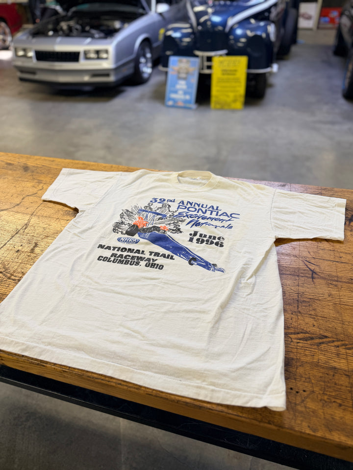 Vintage 1996 NHRA Pontiac Excitement Nationals T-Shirt (XL) – Double-Sided Columbus Ohio Event Tee