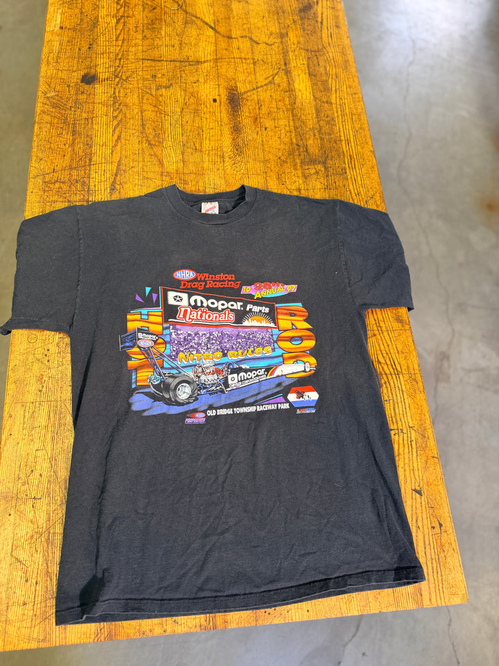 Vintage 1997 NHRA Mopar Nationals Tee (XL) – Englishtown Raceway Park NJ Drag Racing Shirt | 1/4 Mile Memories