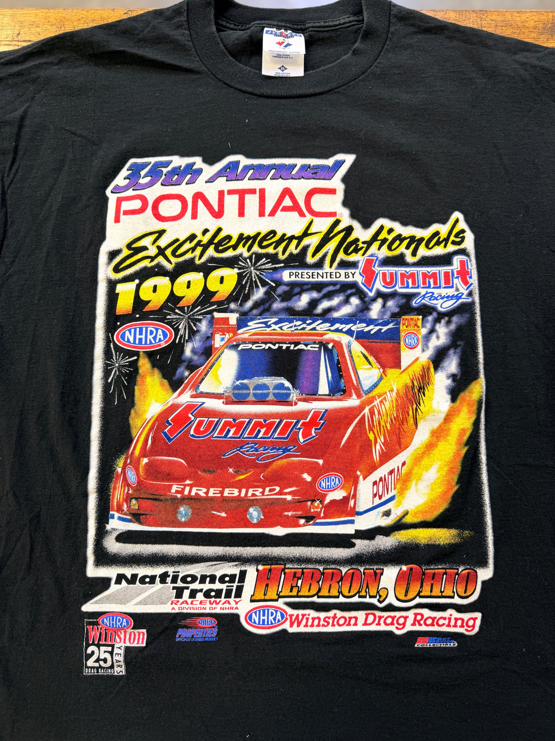 Vintage 1999 Pontiac Excitement Nationals NHRA T-Shirt (XL)
