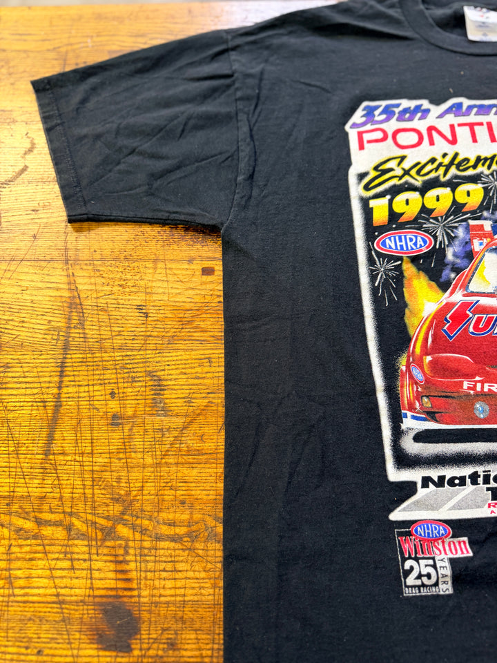 Vintage 1999 Pontiac Excitement Nationals NHRA T-Shirt (XL)
