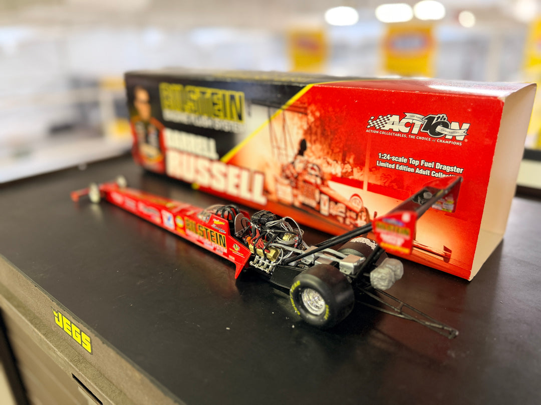 2002 Darrell Russell Bilstein Engine Flush Top Fuel Dragster 1:24 Diecast | Limited Edition Action Collectibles