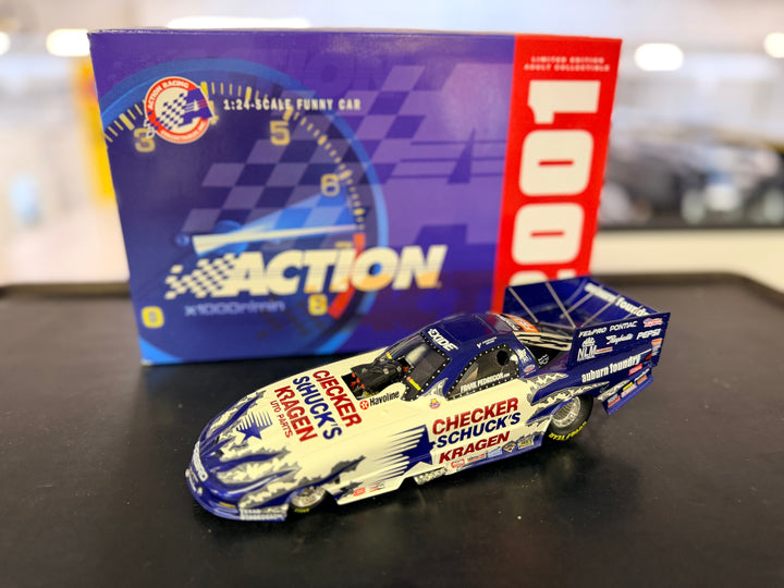 2001 Frank Pedregon Checker Schuck's Kragen Pontiac Firebird Funny Car 1:24 Diecast | Action Collectibles Limited Edition