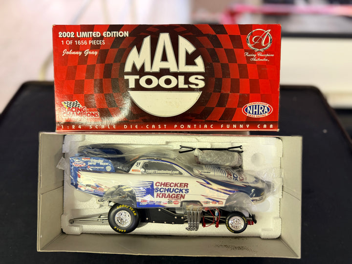 2002 Johnny Gray Checker Schuck's Kragen Funny Car 1:24 Diecast | Mac Tools Edition | Racing Champions