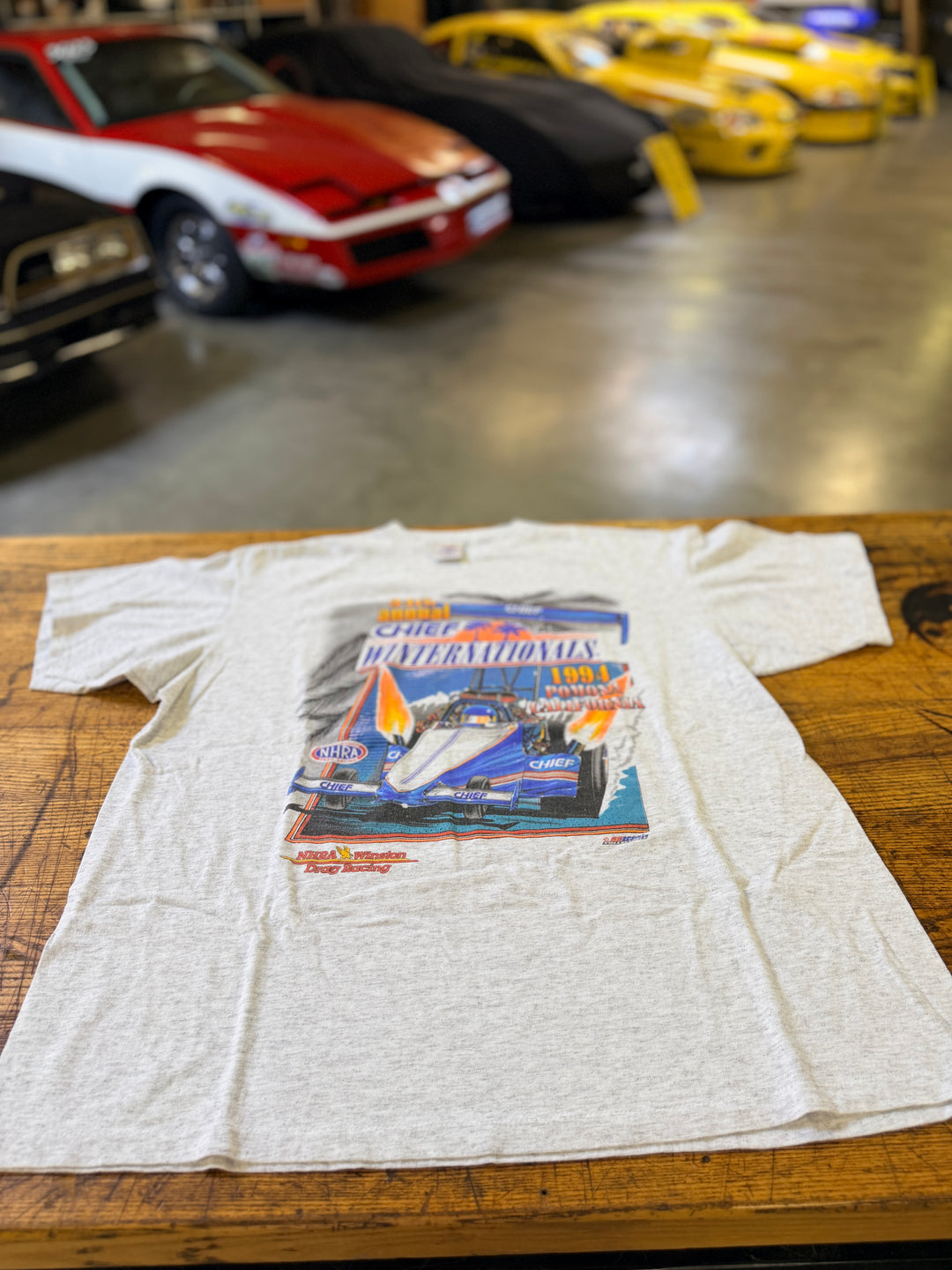Vintage 1994 NHRA Chief WinterNationals Event Tee XL – Pomona Drag Racing Shirt
