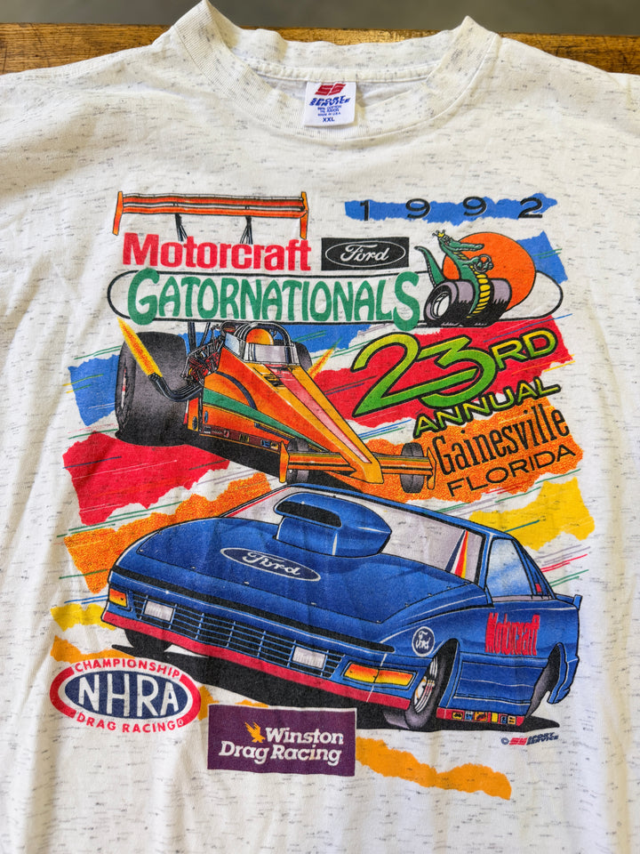Vintage 1992 NHRA Motorcraft GatorNationals Single Stitch Tee XXL – Gainesville Drag Racing Shirt