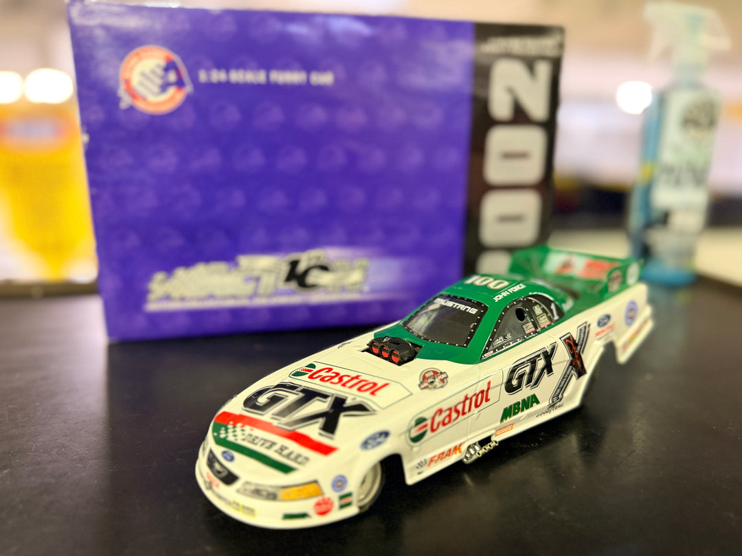 John Force Castrol GTX 100th Win 2002 Ford Mustang Funny Car – 1:24 Action Diecast
