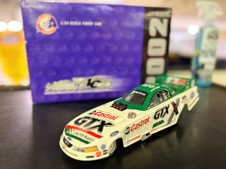 John Force Castrol GTX 100th Win 2002 Ford Mustang Funny Car – 1:24 Action Diecast