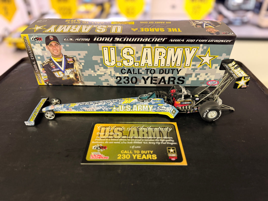 2004 Tony Schumacher U.S. Army Call to Duty 230 Years Top Fuel Dragster 1:24 Diecast | 1 of 1002 RC2