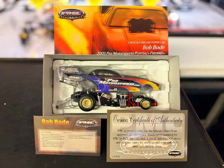 2003 Bob Bode Pro Motorsports Pontiac Firebird Funny Car – 1:24 Scale Diecast – 1 of 504