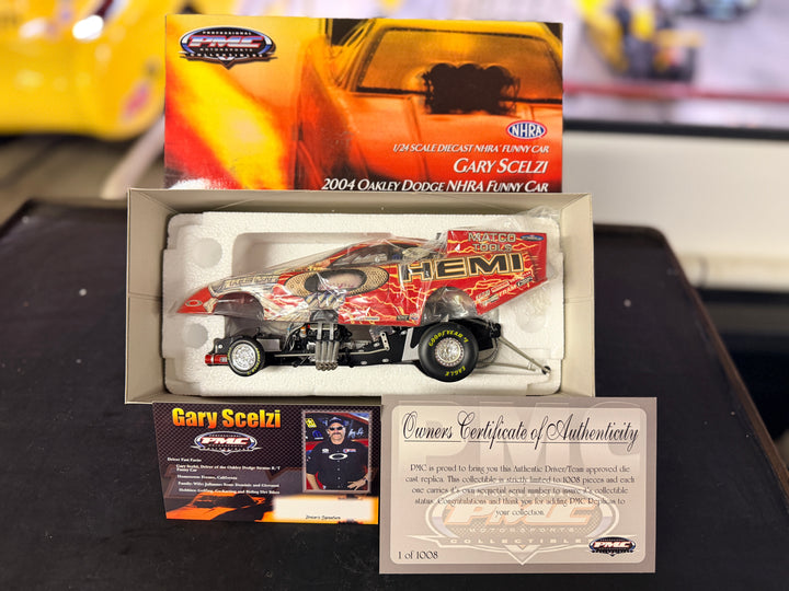 Gary Scelzi Oakley 2004 Dodge HEMI Stratus Funny Car 1:24 Scale PMC Diecast – Limited Edition 1 of 1,008