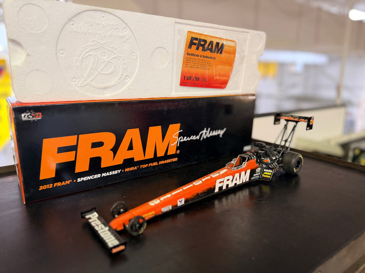 Action FRAM Spencer Massey 2012 NHRA Top Fuel Dragster 1:24 Diecast | Limited Edition 1 of 750