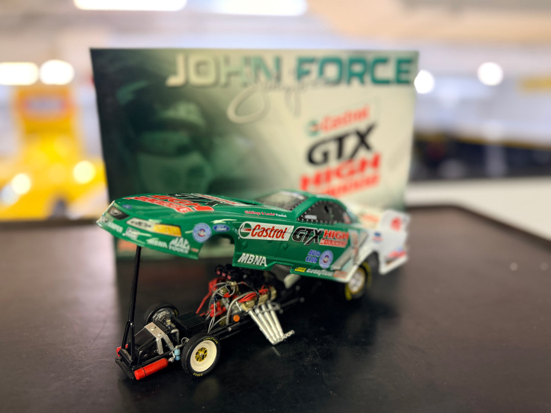 John Force GTX High Mileage 2004 Ford Mustang Funny Car 1:24 Action Diecast