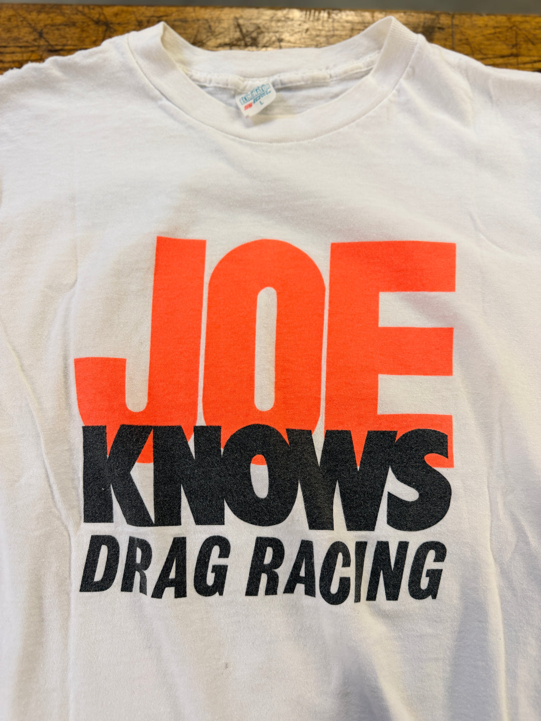 Vintage 90s Joe Amato “Joe Knows Drag Racing” Team Valvoline NHRA Tee – Size Large