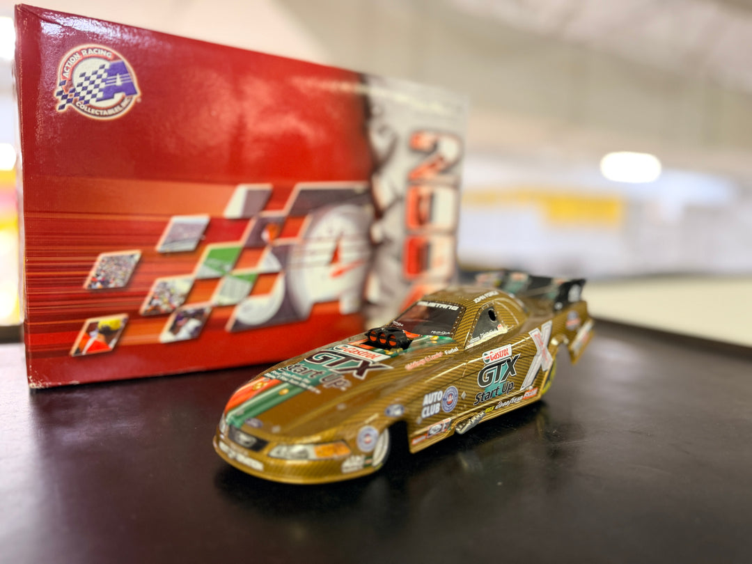 John Force Castrol GTX Start Up 2004 Ford Mustang Funny Car 1:24 Diecast | Action Racing Collectables