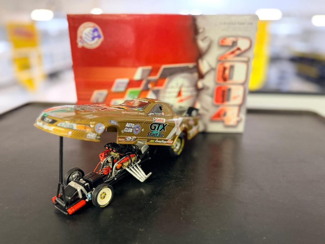 John Force Castrol GTX Start Up 2004 Ford Mustang Funny Car 1:24 Diecast | Action Racing Collectables