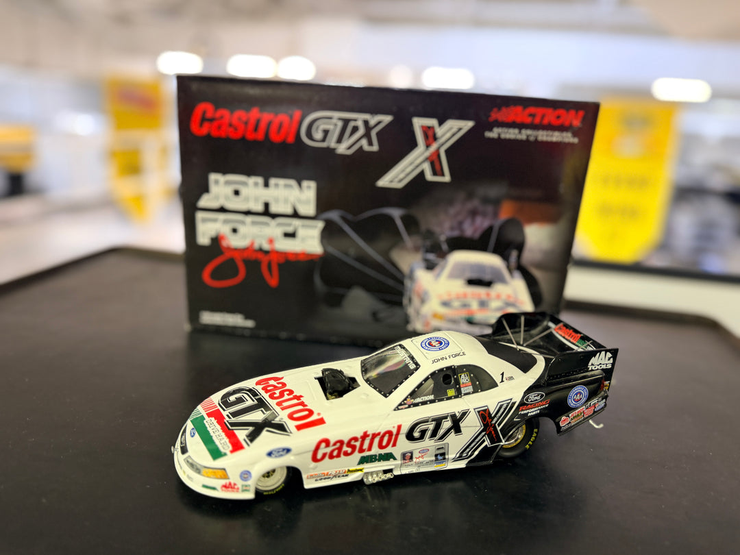 John Force Castrol GTX 2001 Ford Mustang Funny Car 1:24 Action diecast with original box
