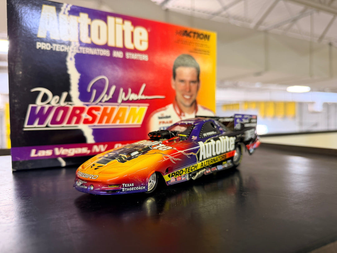 Del Worsham CSK Autolite 2001 Pontiac Firebird Funny Car 1:24 Diecast | Action Collectibles NHRA Limited Edition