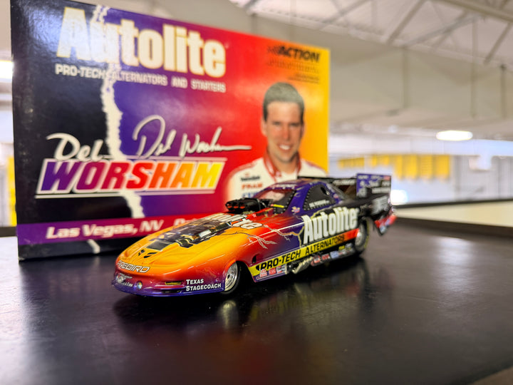 Del Worsham CSK Autolite 2001 Pontiac Firebird Funny Car 1:24 Diecast | Action Collectibles NHRA Limited Edition