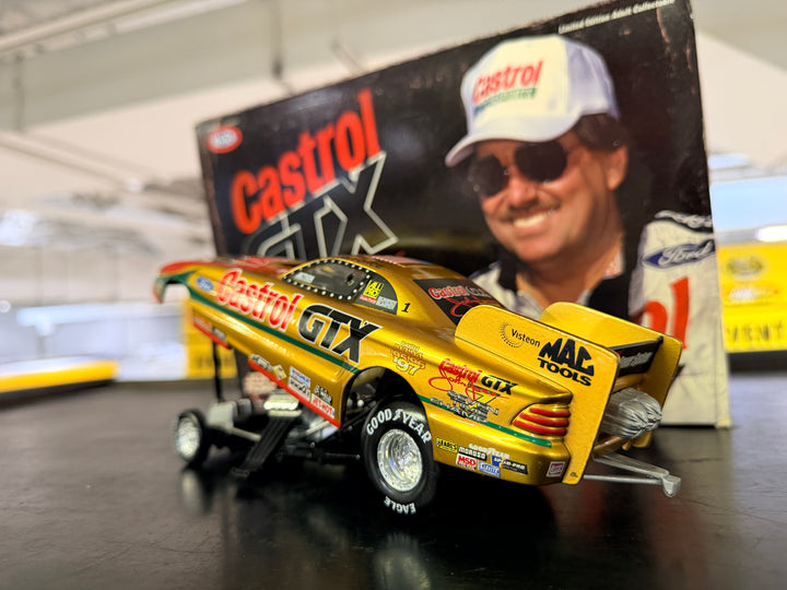 1998 John Force Castrol GTX 7-Time Champion Ford Mustang Funny Car 1:24 Action Diecast