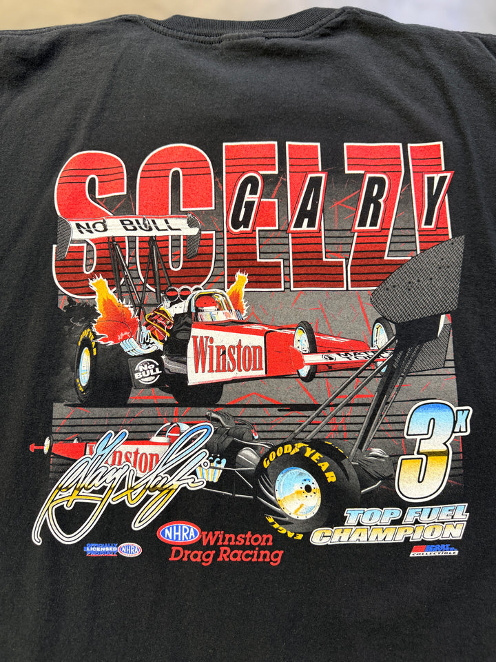 Vintage Late 90s Gary Scelzi 3X Top Fuel Champion NHRA Winston Racing Tee – Size XXL