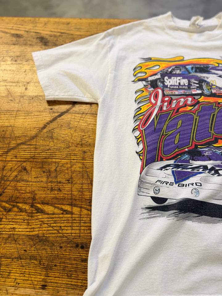 Vintage Late 90s Jim Yates SplitFire Pro Stock Champion NHRA Racing Tee – Size Large