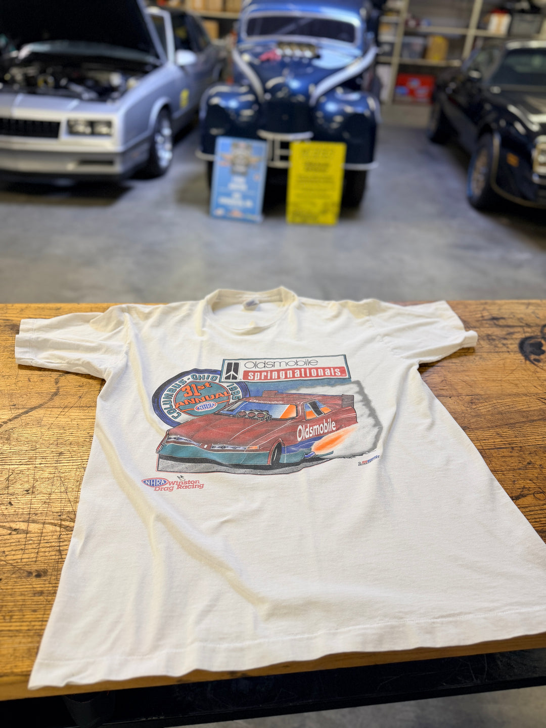 Vintage 1995 NHRA Oldsmobile Springnationals Event Tee – Columbus Ohio Drag Racing Shirt | Size XL