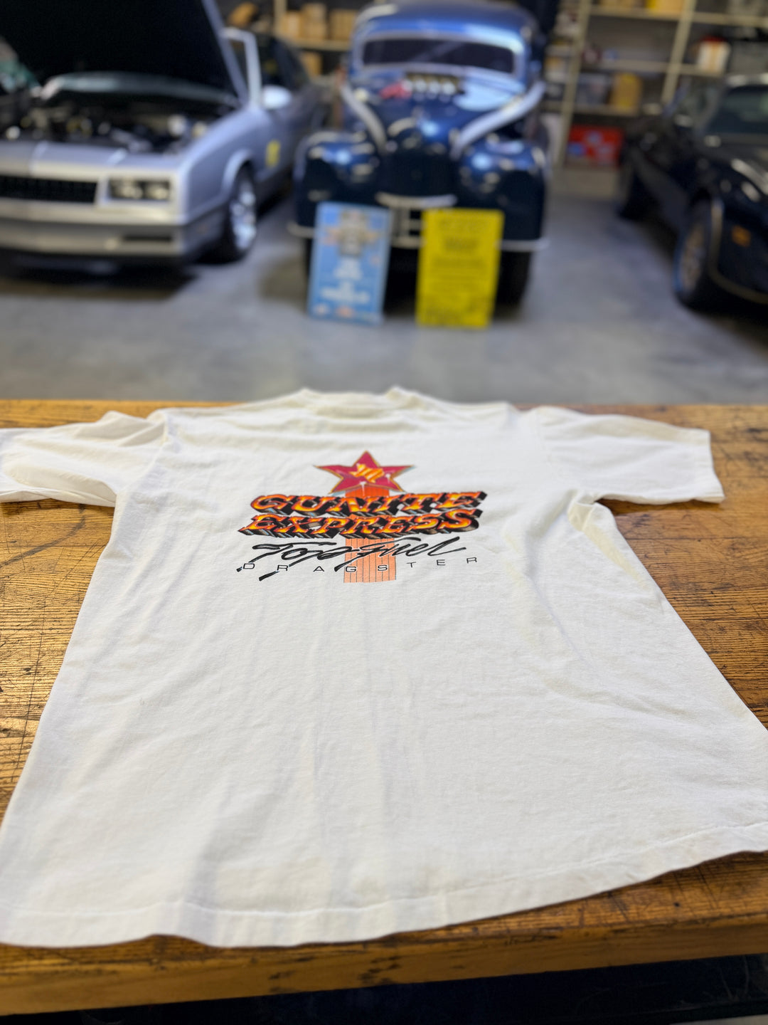 Vintage 1987 Ray Stutz Gunite Express Top Fuel Dragster Deadstock NHRA Tee – Size XL