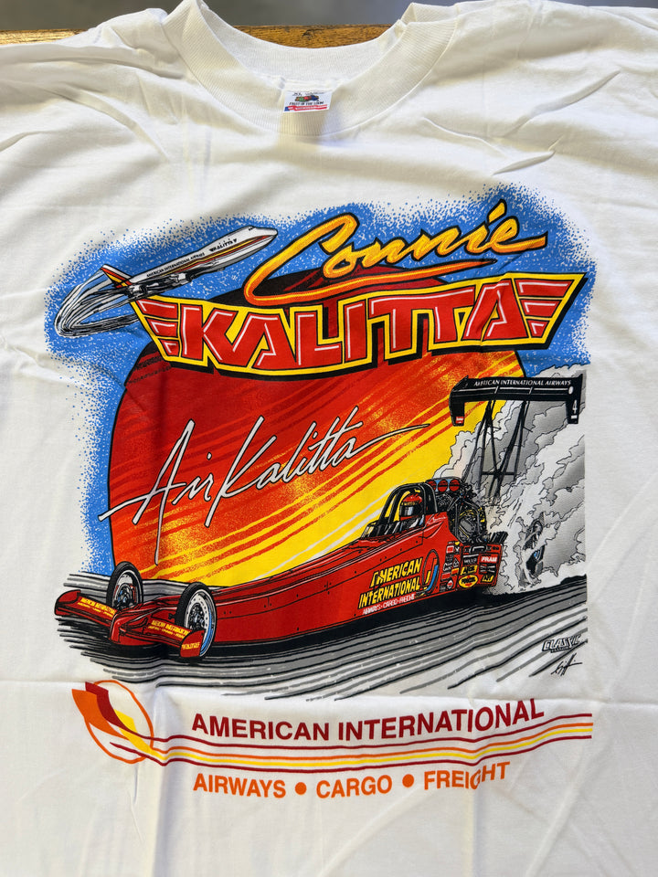 Vintage 1990s Connie Kalitta "Bounty Hunter" Top Fuel Dragster Tee – Deadstock NHRA Racing Shirt | XL