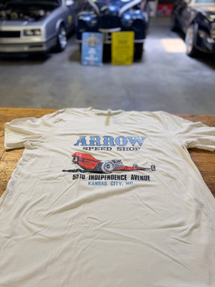 Arrow Speed Shop™ Front Engine Dragster T-Shirt | Roach Archives | Revelry1