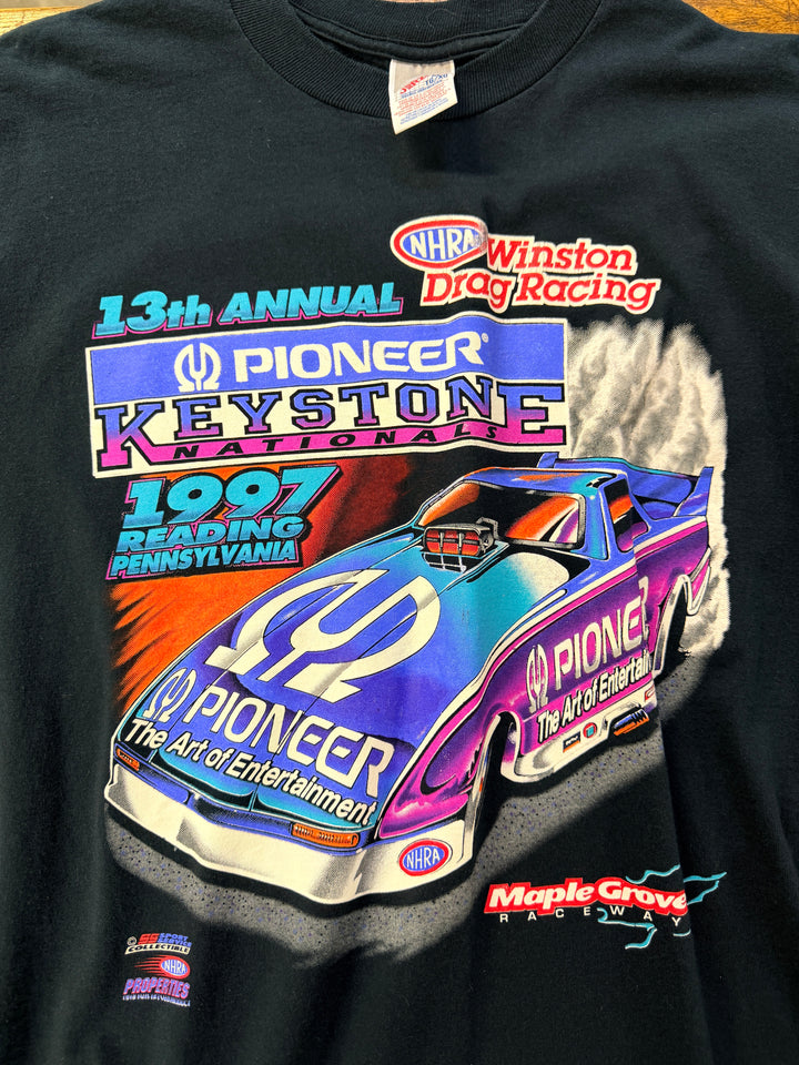 Vintage 1997/1998 NHRA Keystone Nationals & Revell Nationals Double-Sided Event T-Shirt — Size XL