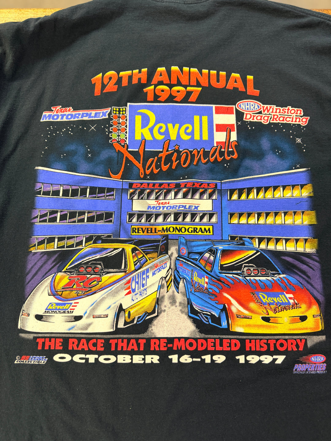 Vintage 1997/1998 NHRA Keystone Nationals & Revell Nationals Double-Sided Event T-Shirt — Size XL