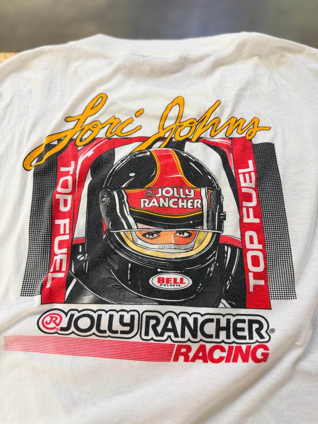 Vintage Early 90s Lori Johns Jolly Rancher Racing Top Fuel Tee – XL