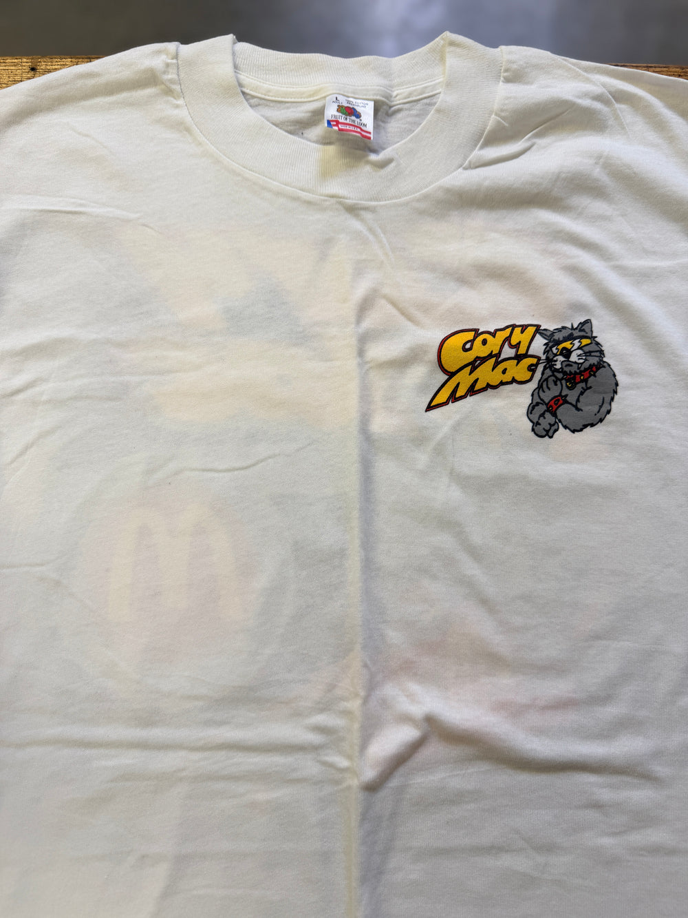 T-Shirt Front of The 1995 Cory Mac Mcdonald's Top Fuel Tee