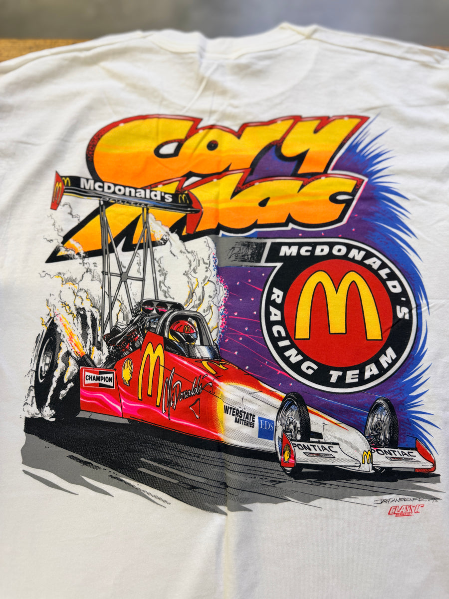 T-Shirt Back of The 1995 Cory Mac Mcdonald's Top Fuel Tee