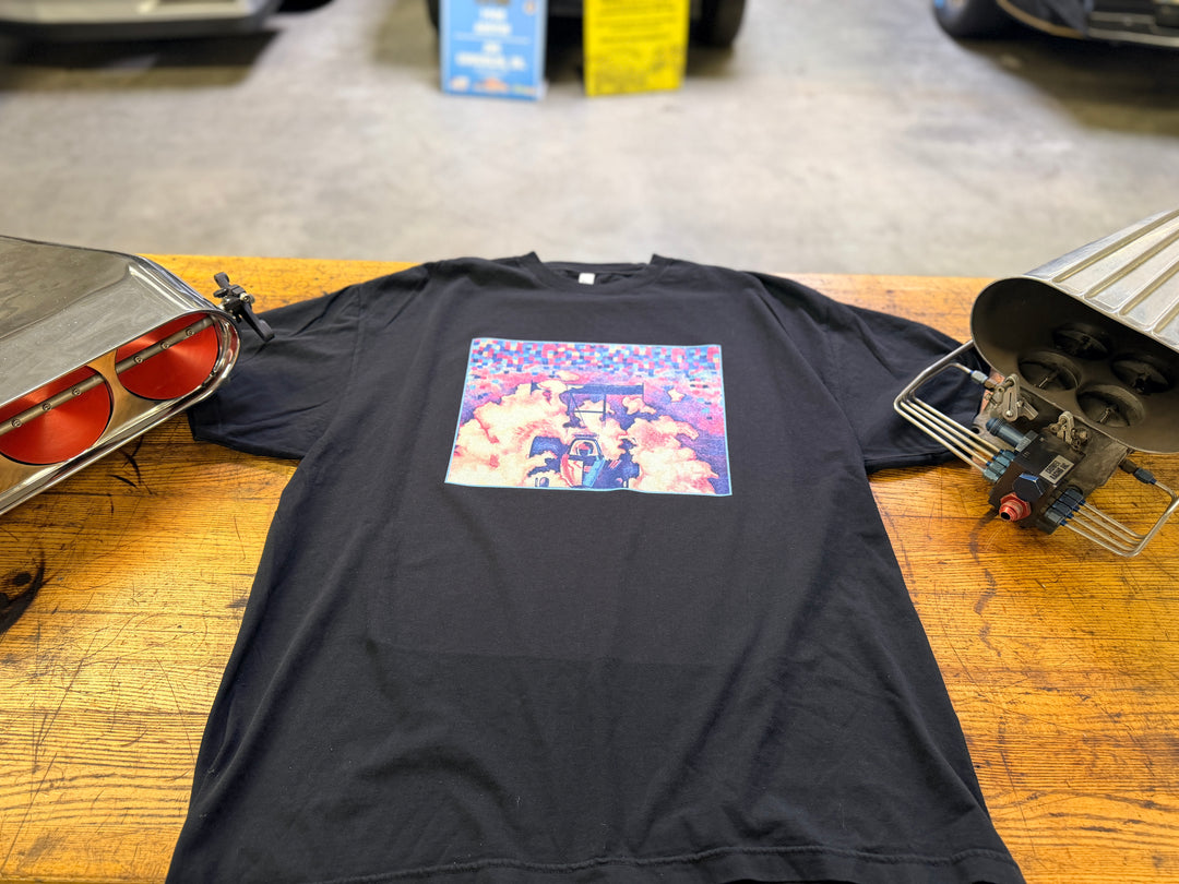 Top Fuel Dragster Burnout Art Tee | Vintage 1990s Drag Racing T-Shirt