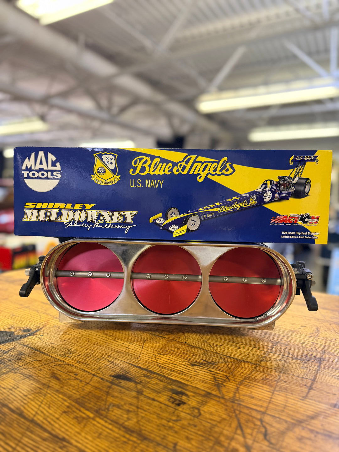 Autographed Shirley Muldowney Blue Angels 2002 Top Fuel Dragster | 1:24 Diecast