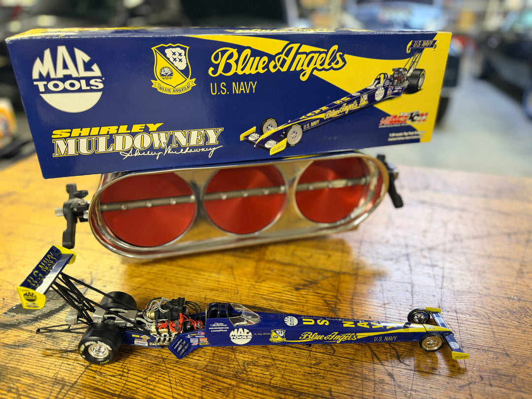 Autographed Shirley Muldowney Blue Angels 2002 Top Fuel Dragster | 1:24 Diecast