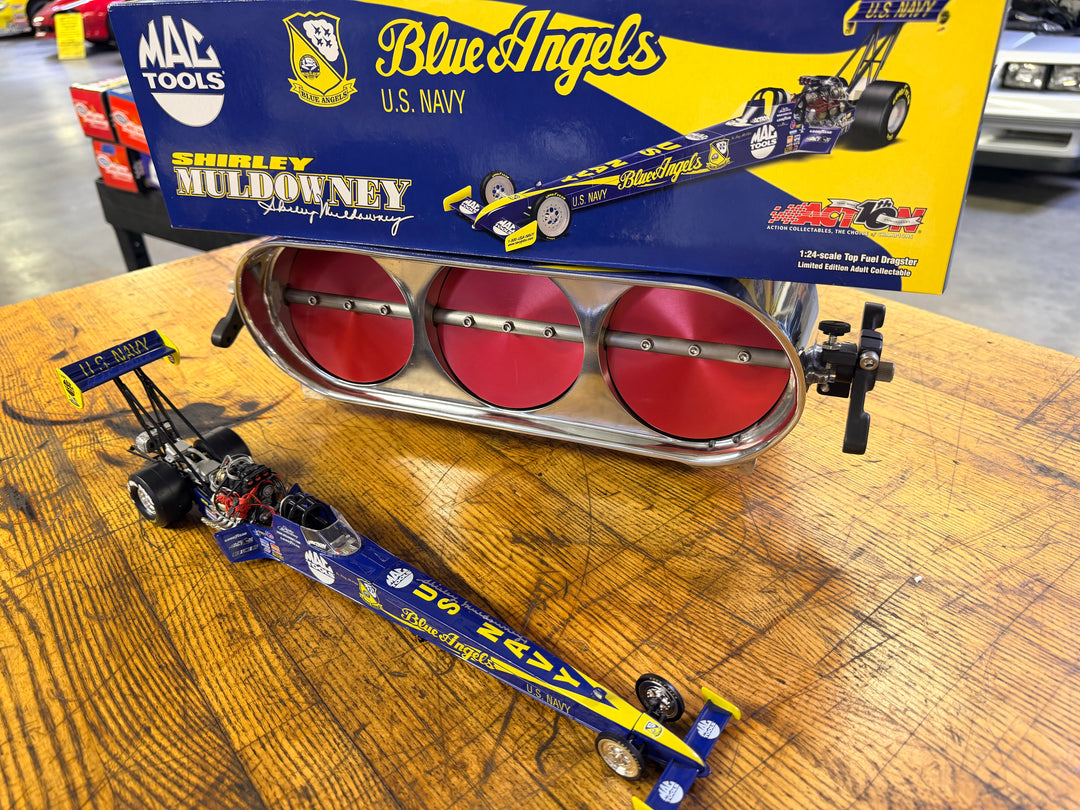 Autographed Shirley Muldowney Blue Angels 2002 Top Fuel Dragster | 1:24 Diecast