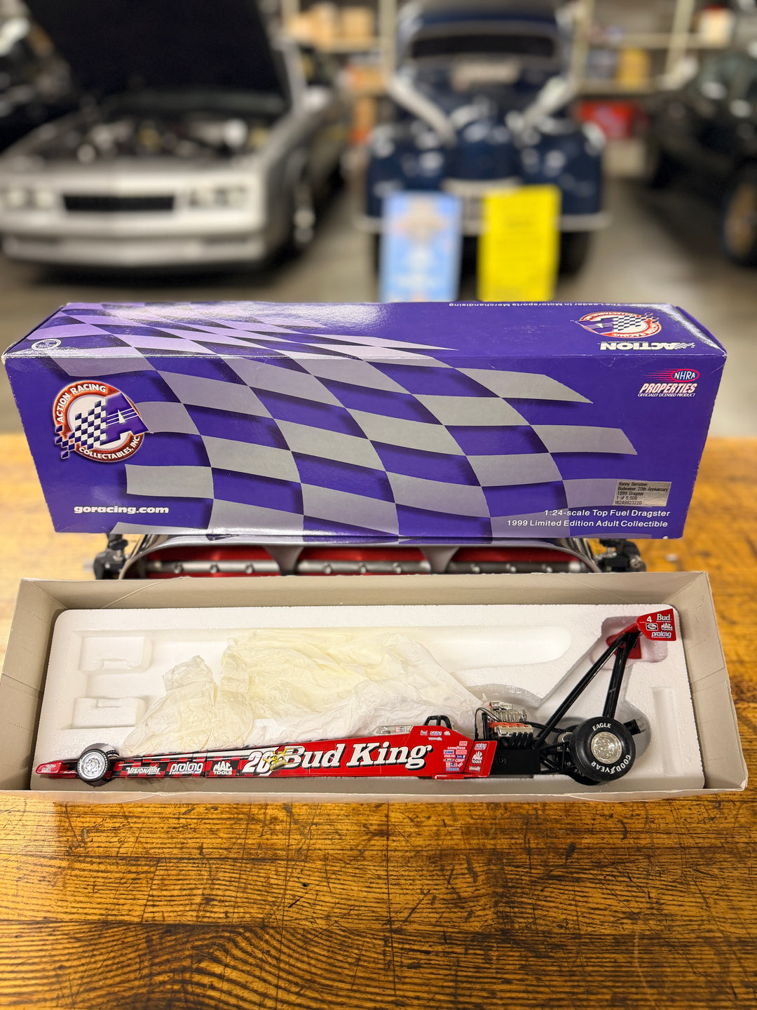 Kenny Bernstein Bud King 1999 20th Anniversary 1:24 Diecast Dragster