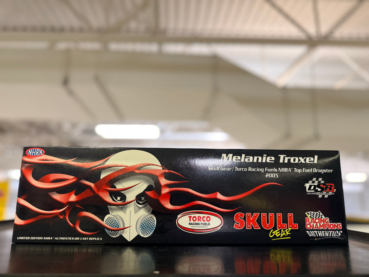 2005 Melanie Troxel Skull Gear Torco Top Fuel Dragster – 1:24 Racing Champions Authentics Diecast – 1 of 1,002