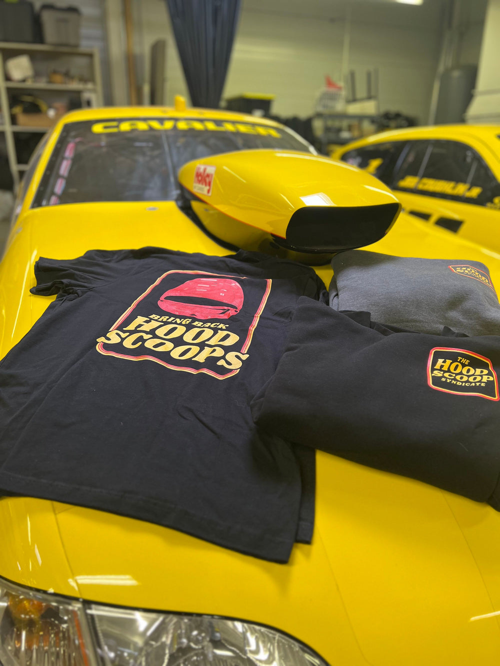 Revelry1 Pro Stock Hood Scoop Vintage Racing Tee — NHRA drag racing apparel