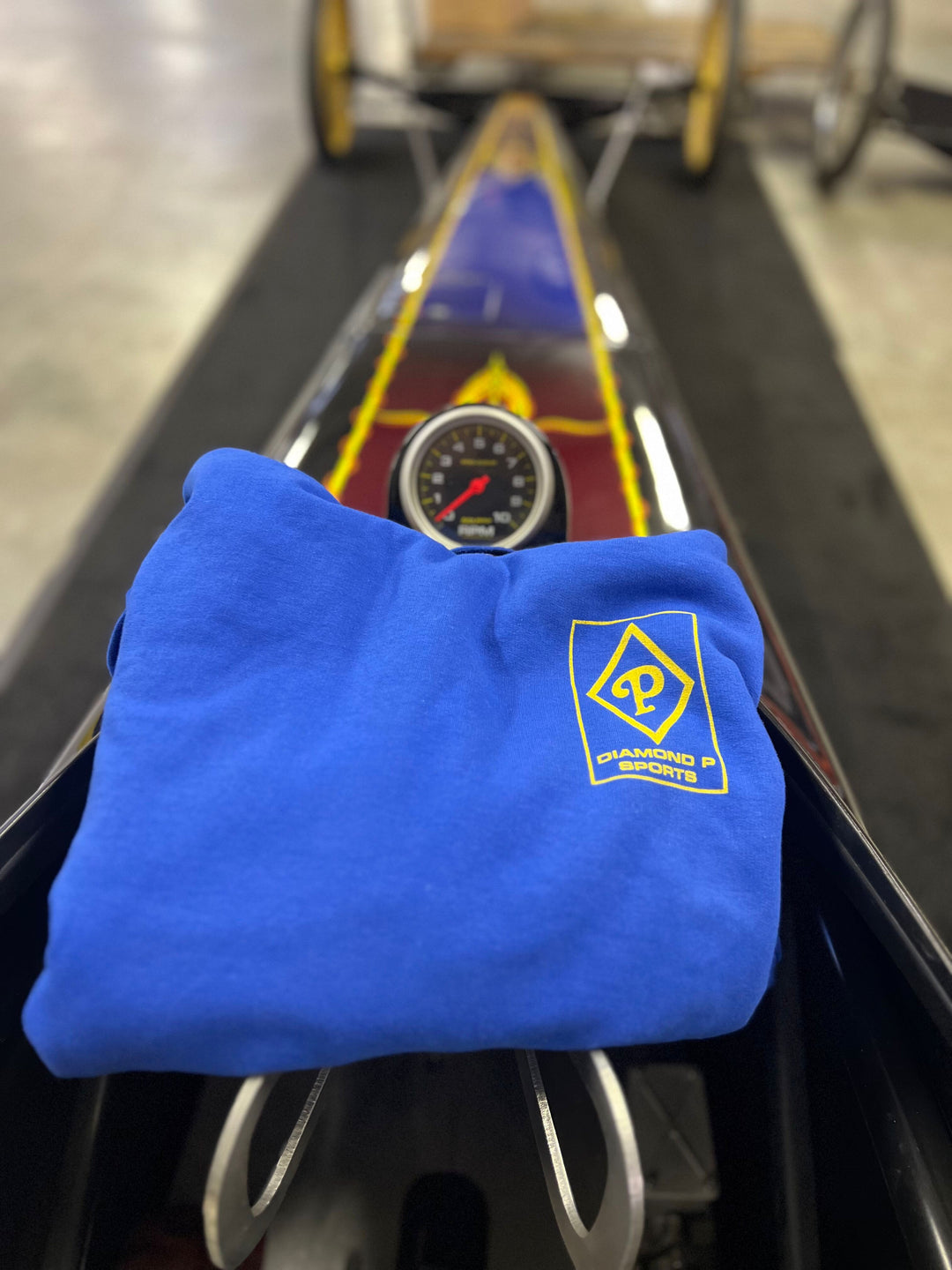 Revelry1 Vintage Diamond P Drag Racing Hoodie – Unisex Retro Motorsports Sweatshirt