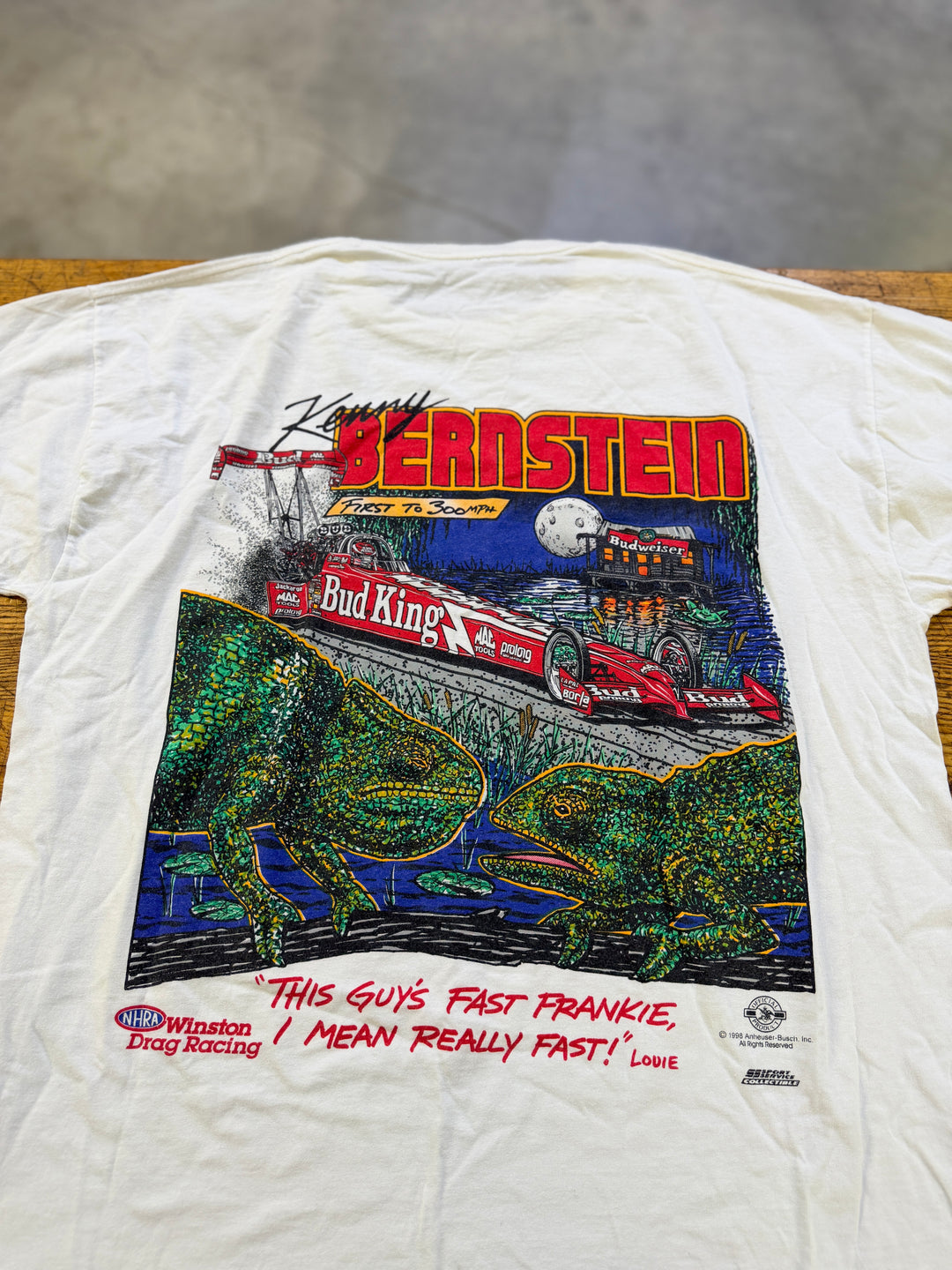 Vintage Kenny Bernstein “Nitro Louie” Budweiser NHRA Tee (Late 90s)